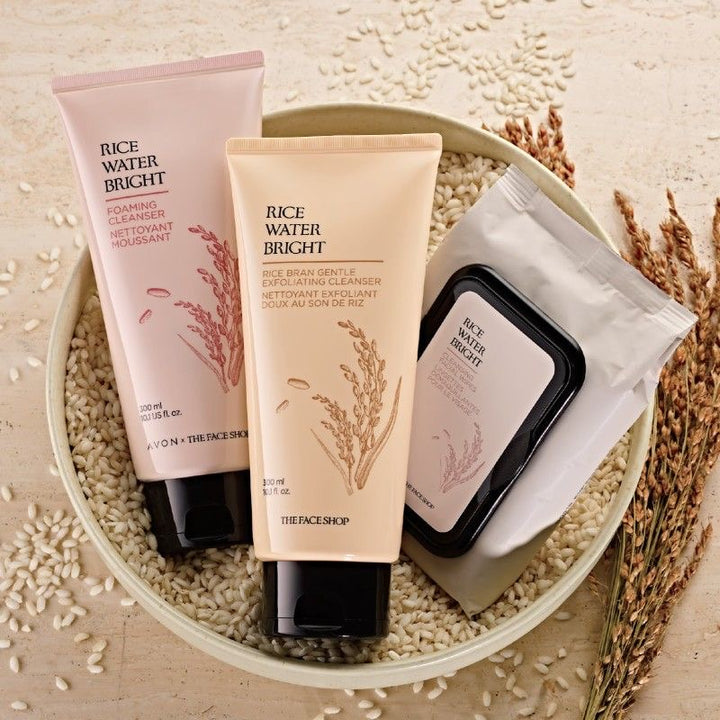 THE FACE SHOP - RICE WATER BRIGHT RICE BRAN GENTLE SCRUB FOAM